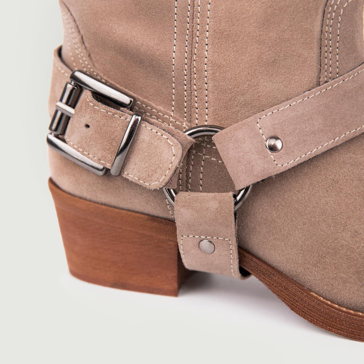 STIVALE BIKER SCAMOSCIATO COLOR LEGNO - immagine 6