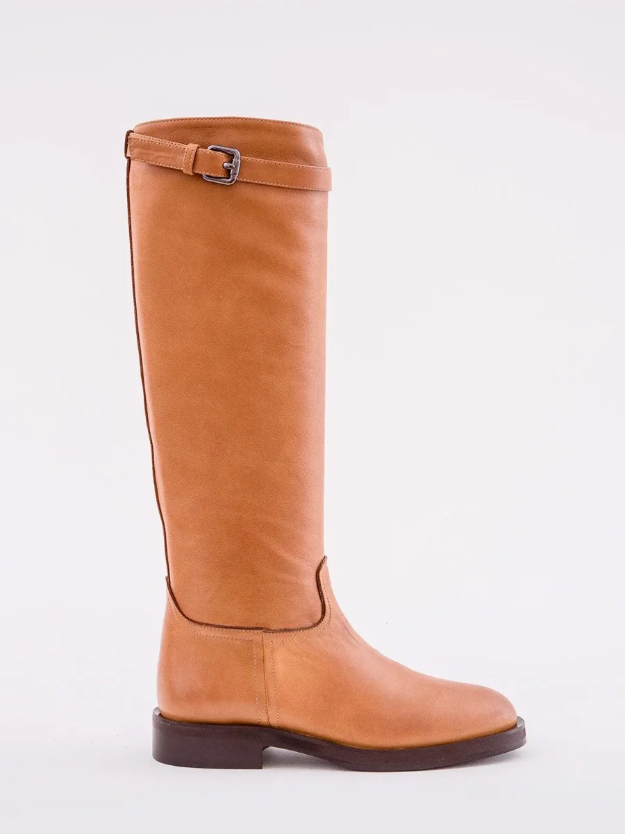 STIVALE IN PELLE COLOR CAMMELLO
