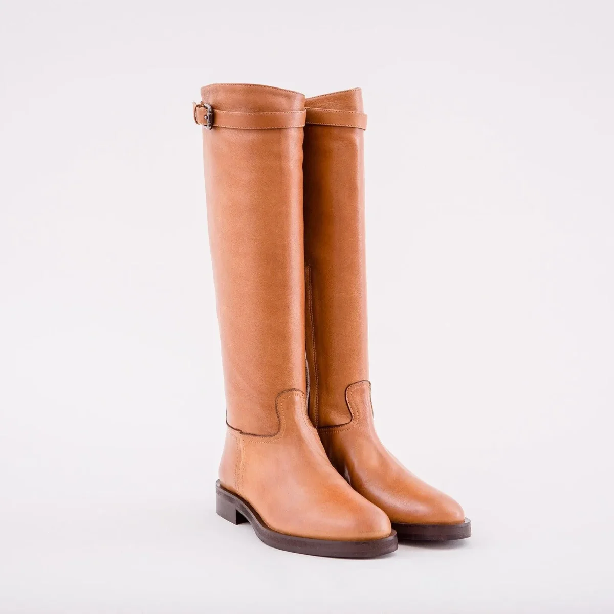 STIVALE IN PELLE COLOR CAMMELLO - immagine 3