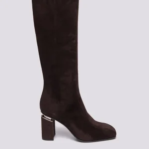 STIVALE IN PELLE CON CUCITURE IN RILIEVO