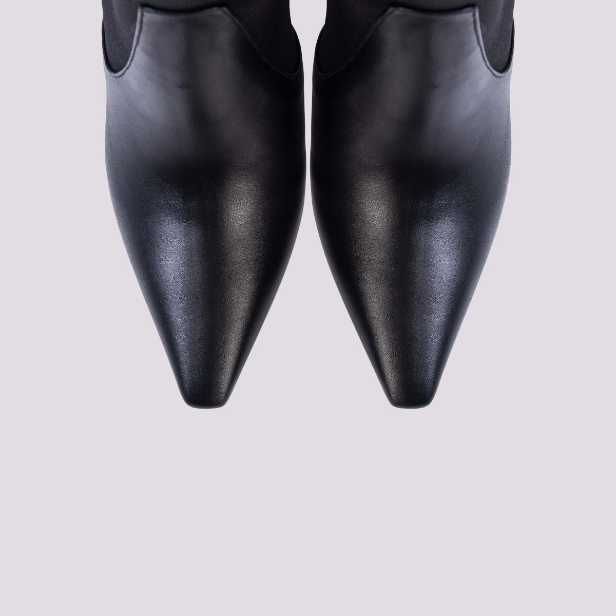 STIVALE IN PELLE E TESSUTO ELASTICIZZATO - immagine 4