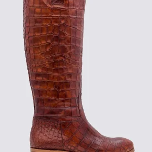 STIVALE IN PELLE STAMPA COCCO