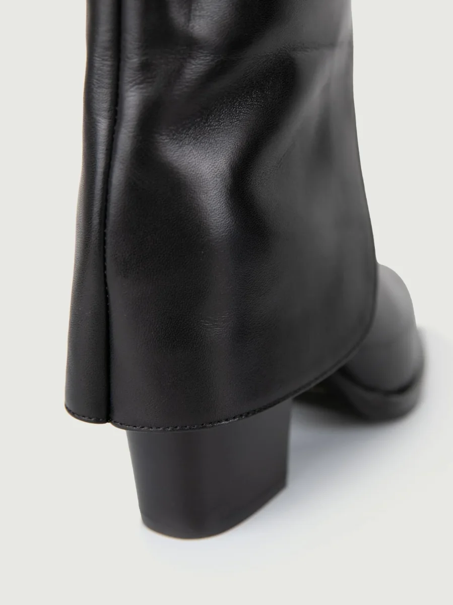 STIVALE TEXANO IN PELLE NERA. - immagine 7