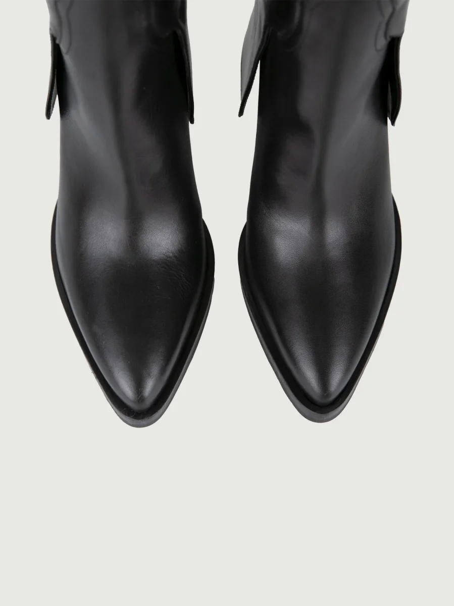 STIVALE TEXANO IN PELLE NERA. - immagine 5