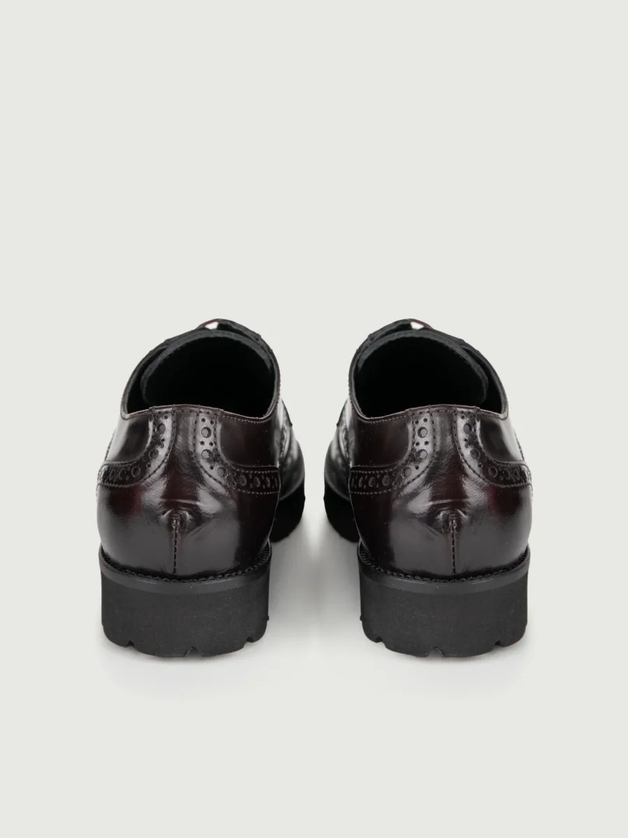 STRINGATA IN PELLE BORDEAUX CODA DI RONDINE - immagine 4