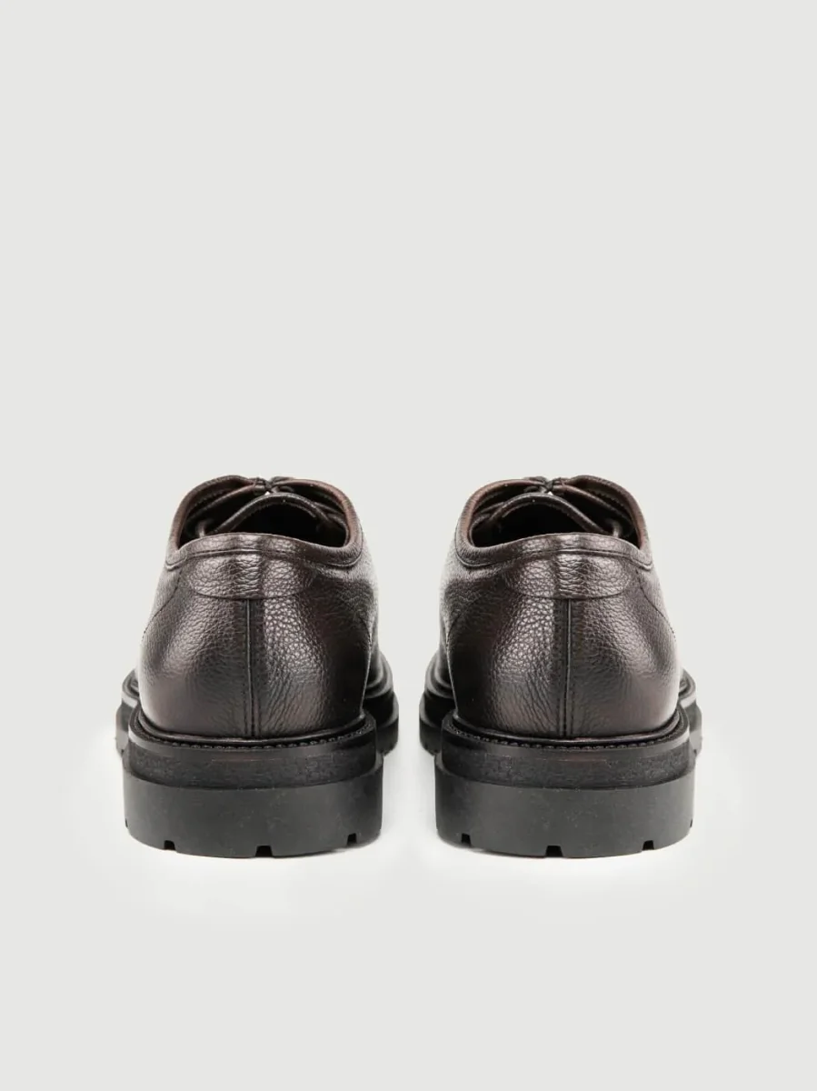 STRINGATA IN PELLE MARTELLATA TESTA MORO CON CARRARMATO - immagine 4