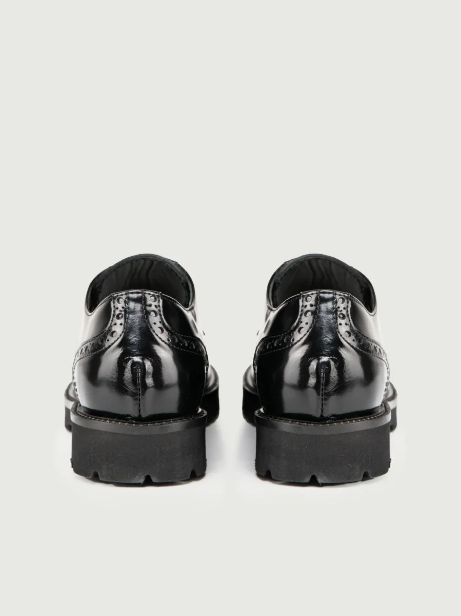 STRINGATA IN PELLE SPAZZOLATA NERA - immagine 4