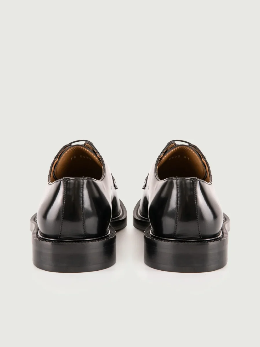 STRINGATA IN PELLE SPAZZOLATA NERA - immagine 4