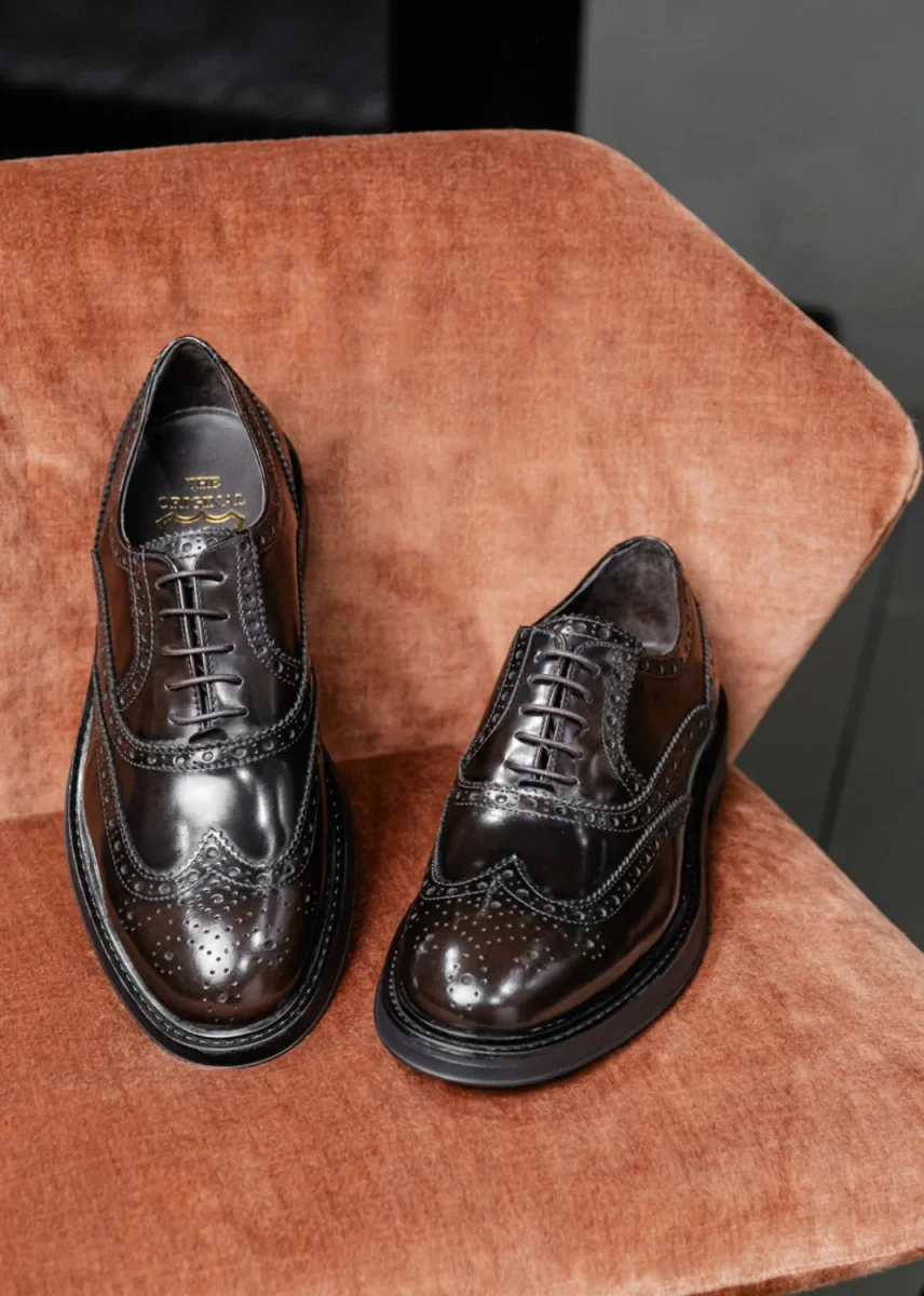 STRINGATA IN PELLE SPAZZOLATA TESTA MORO - immagine 7