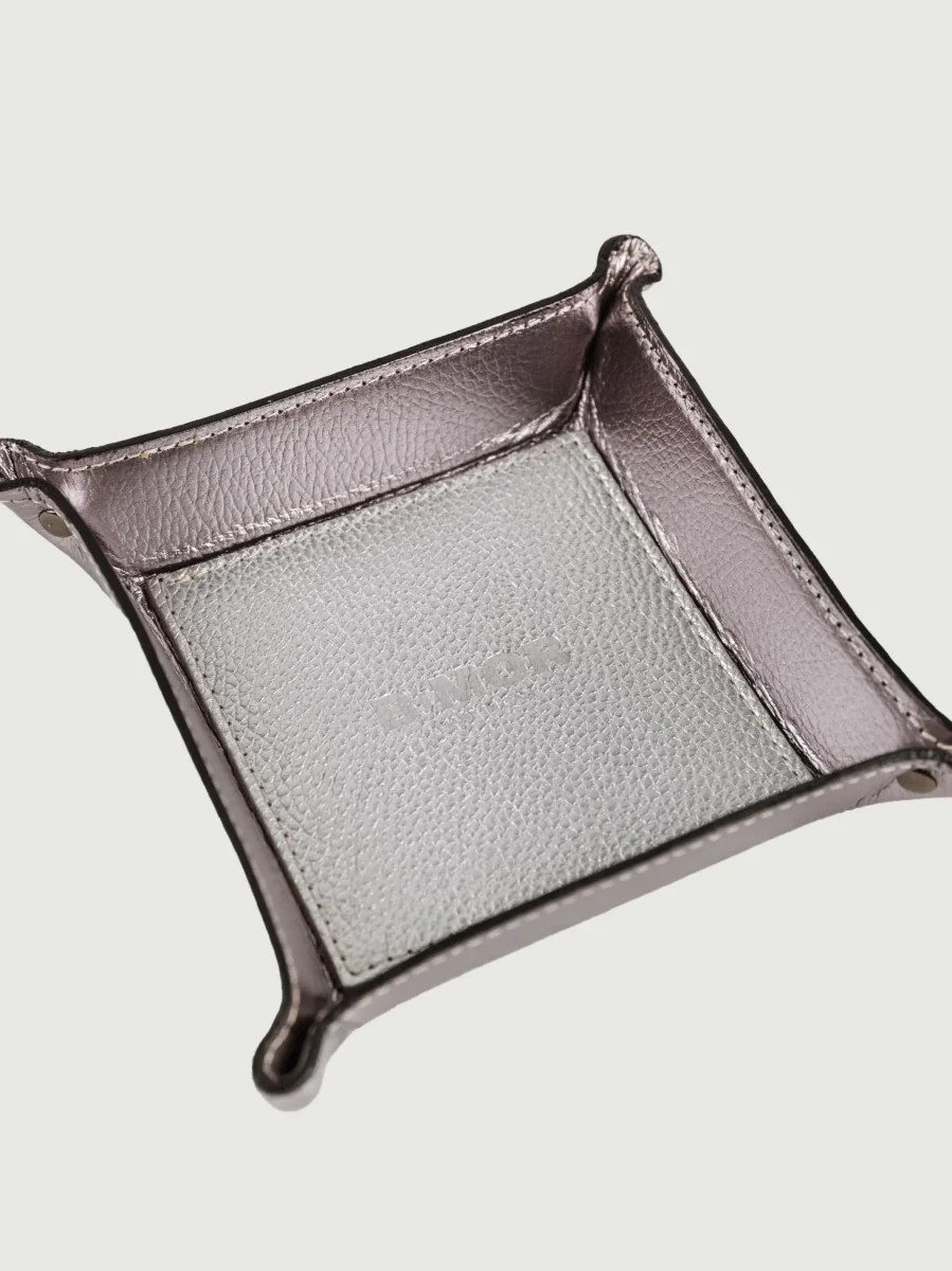 SVUOTATASCHE IN PELLE ARGENTO - immagine 3