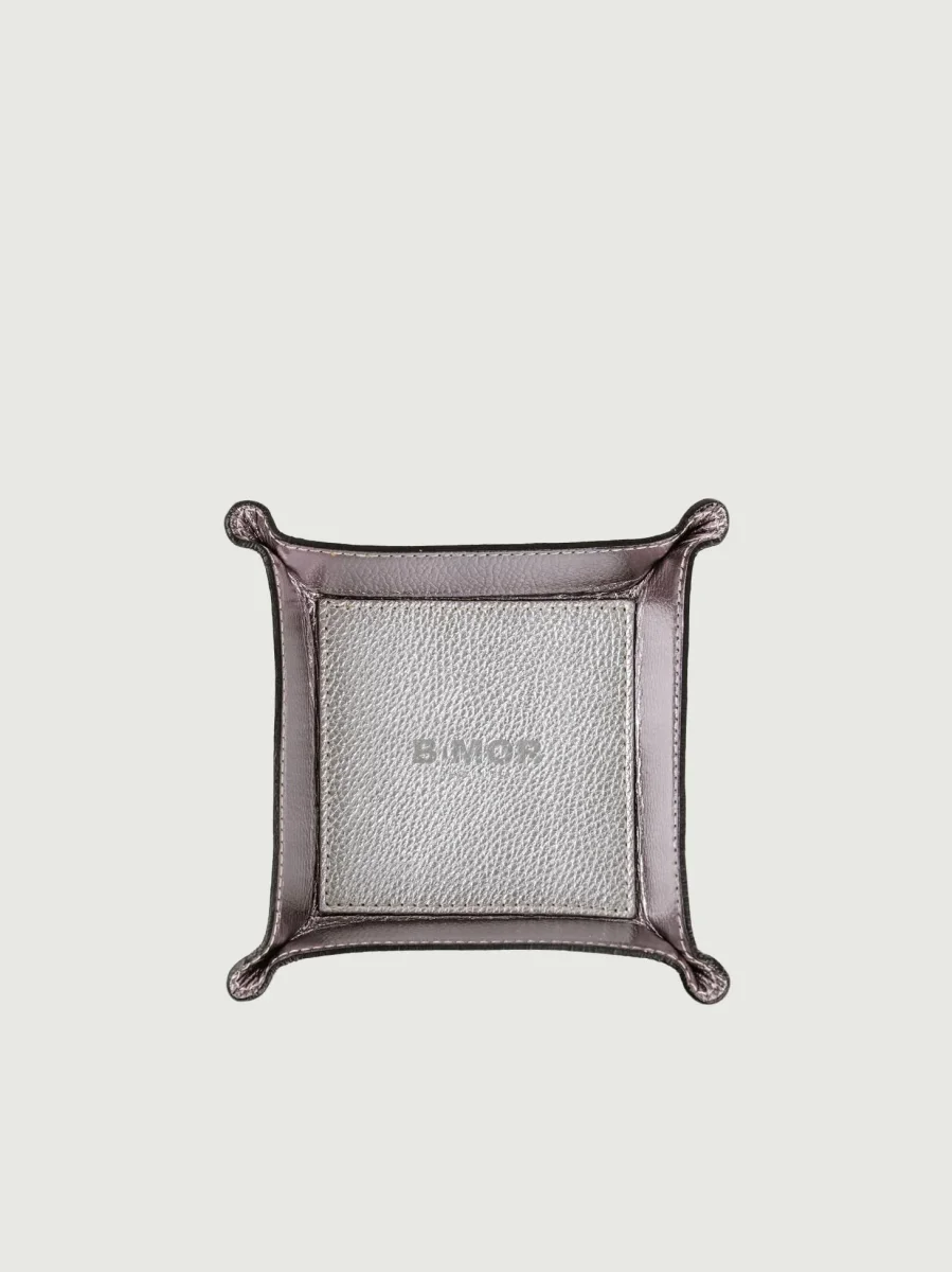 SVUOTATASCHE IN PELLE ARGENTO