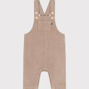 Salopette in velluto beige unisex