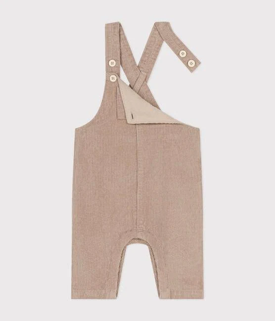 Salopette in velluto beige unisex - immagine 3
