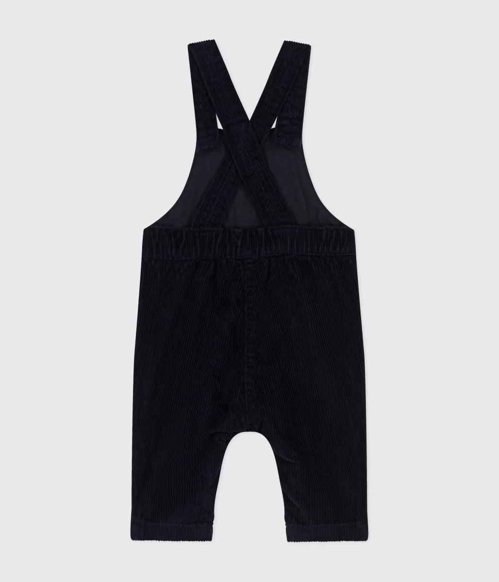 Salopette in velluto neonato NAVY - immagine 3