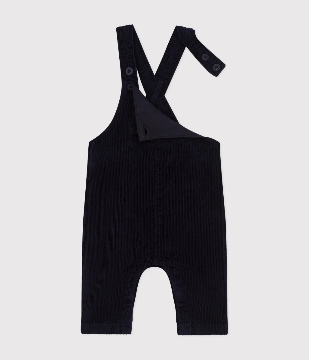 Salopette in velluto neonato NAVY - immagine 4