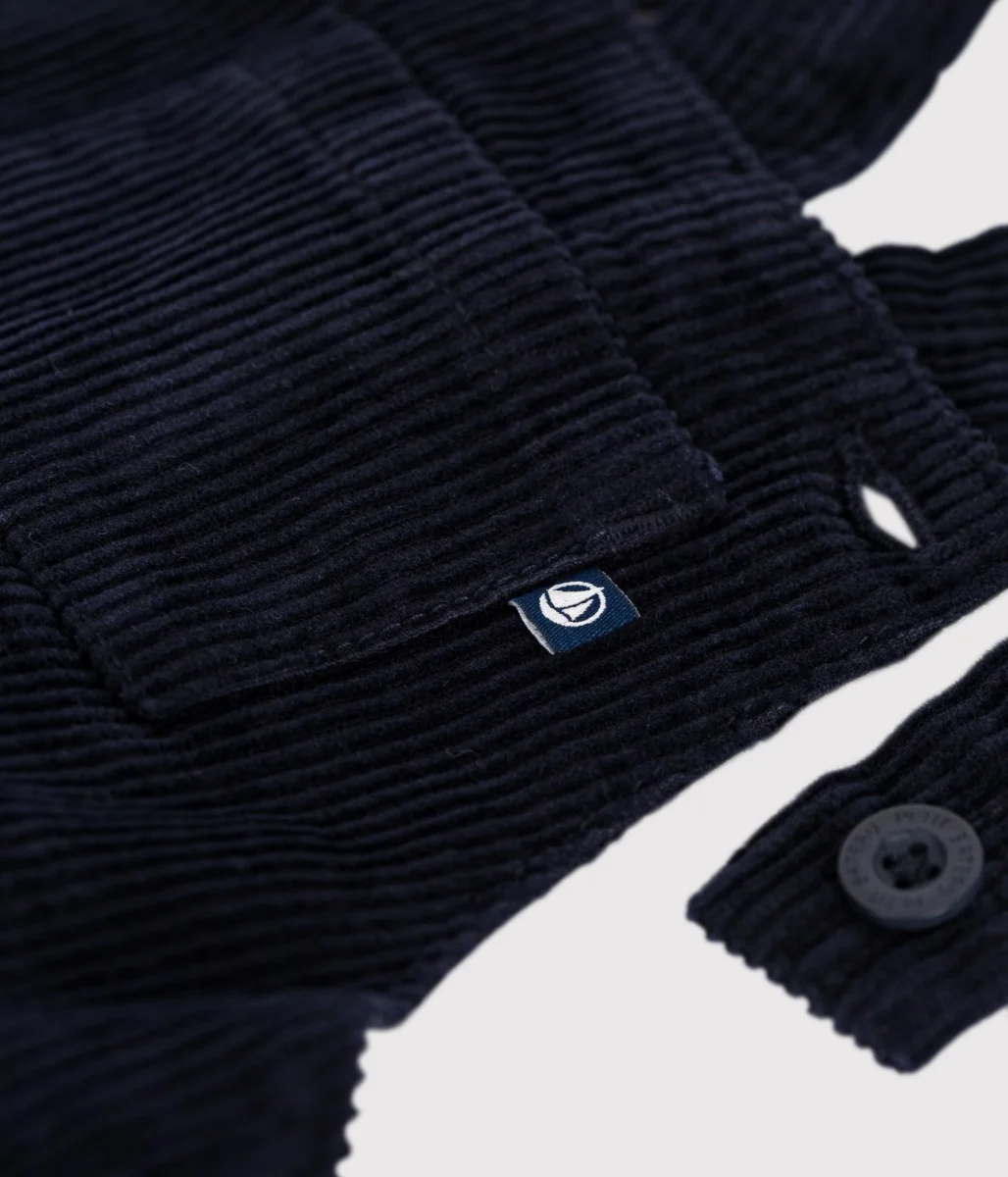 Salopette in velluto neonato NAVY - immagine 5