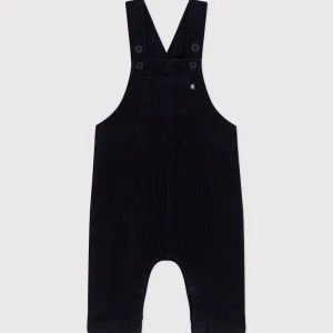 Salopette in velluto neonato NAVY