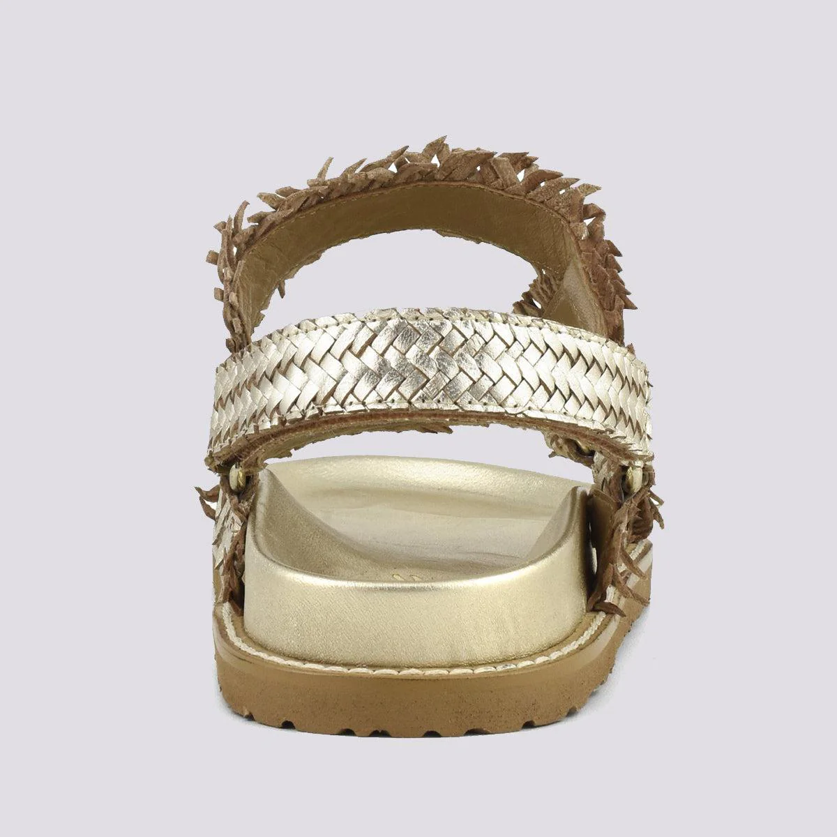 Sandalo in pelle intrecciata - immagine 6