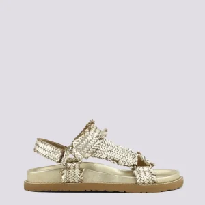 Sandalo in pelle intrecciata