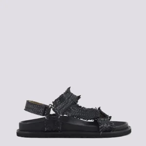 Sandalo in pelle intrecciata