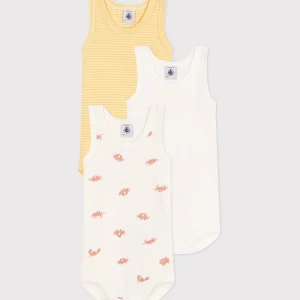 Set da 3 body senza maniche stampe granchio bebè