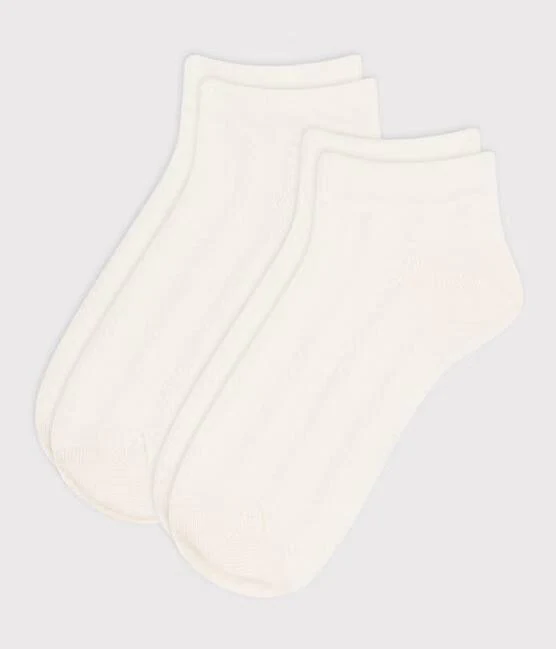 Set di 2 paia di calzini bambino in jersey di cotone tinta unita - immagine 3