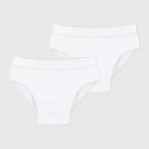 Set di 2 slip in cotone tinta unita bambino