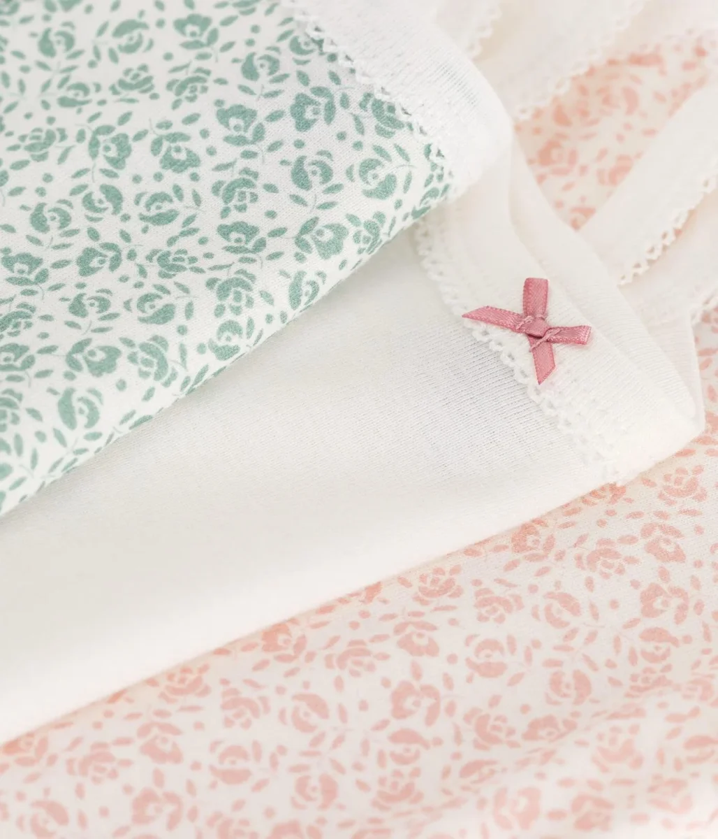 Set di 3 body con spalline in cotone a fiori bebè - immagine 4