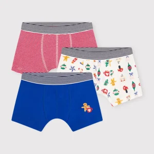 Set di 3 boxer di Natale in cotone