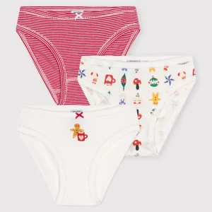 Set di 3 slip di Natale in cotone