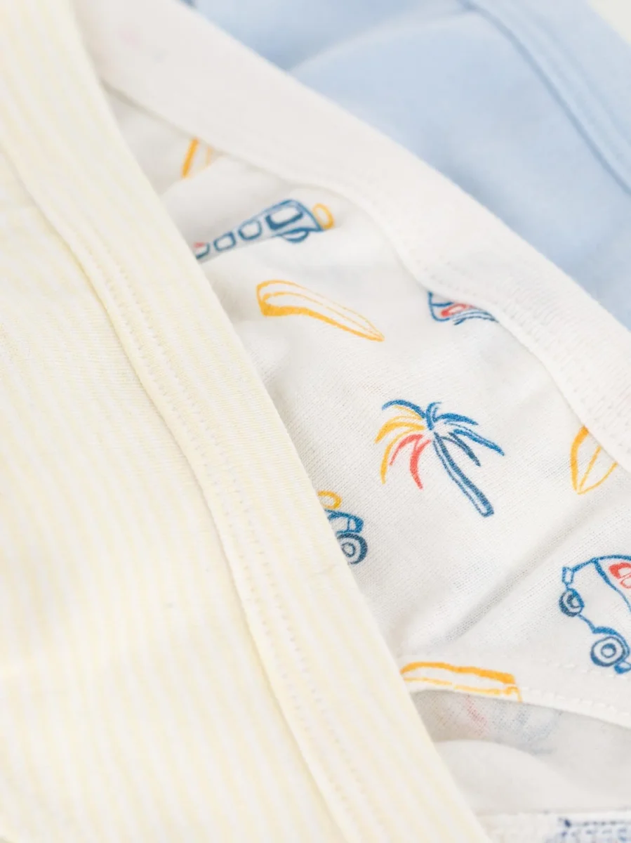 Set di 3 slip in cotone con furgoni stampati bambino - immagine 4