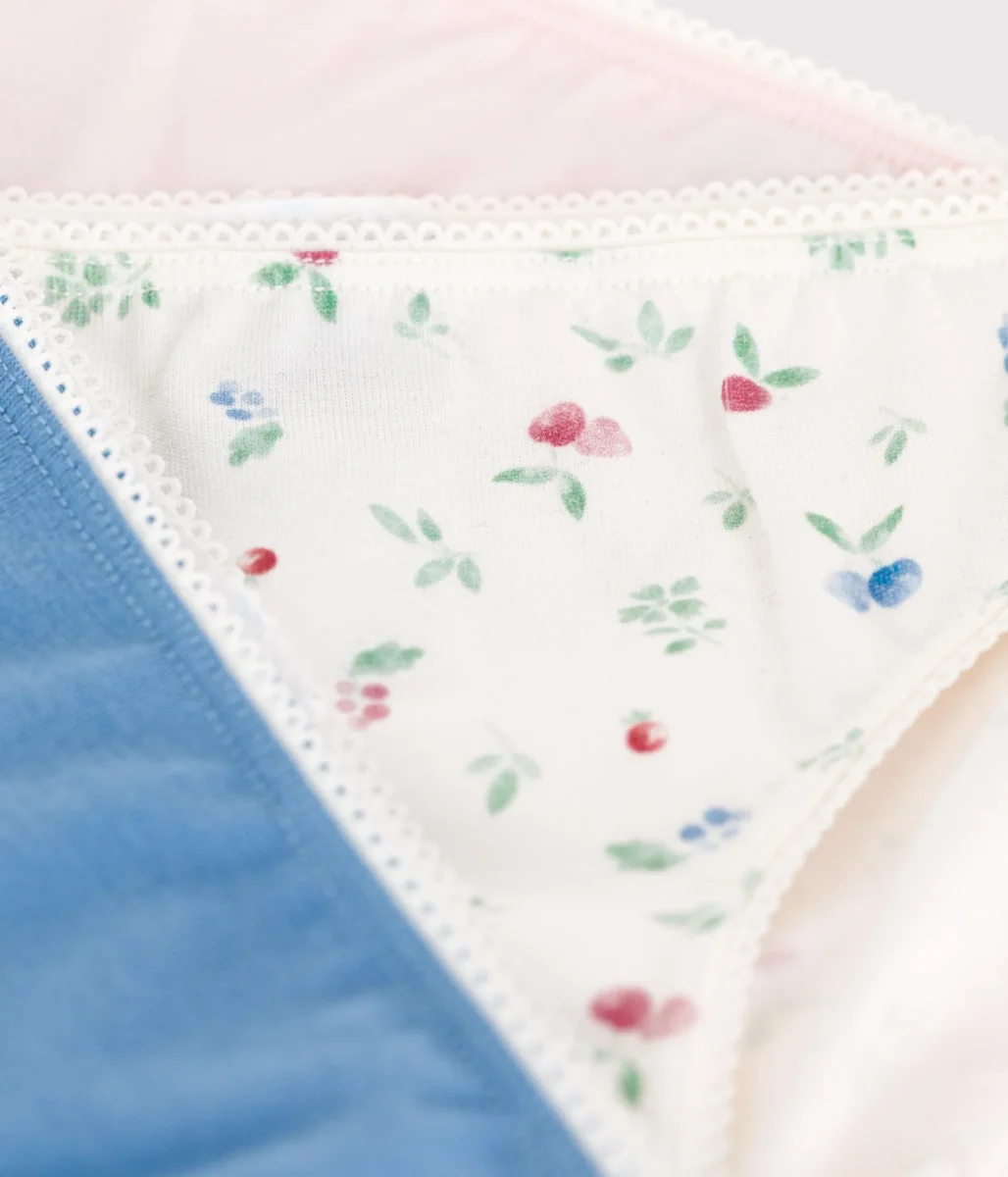 Set di 3 slip in misto cotone con stampa di frutti bambina - immagine 4