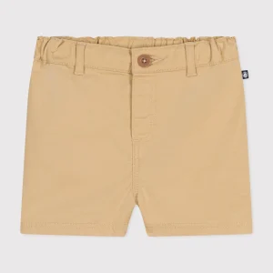 Short bebè in serge di cotone beige