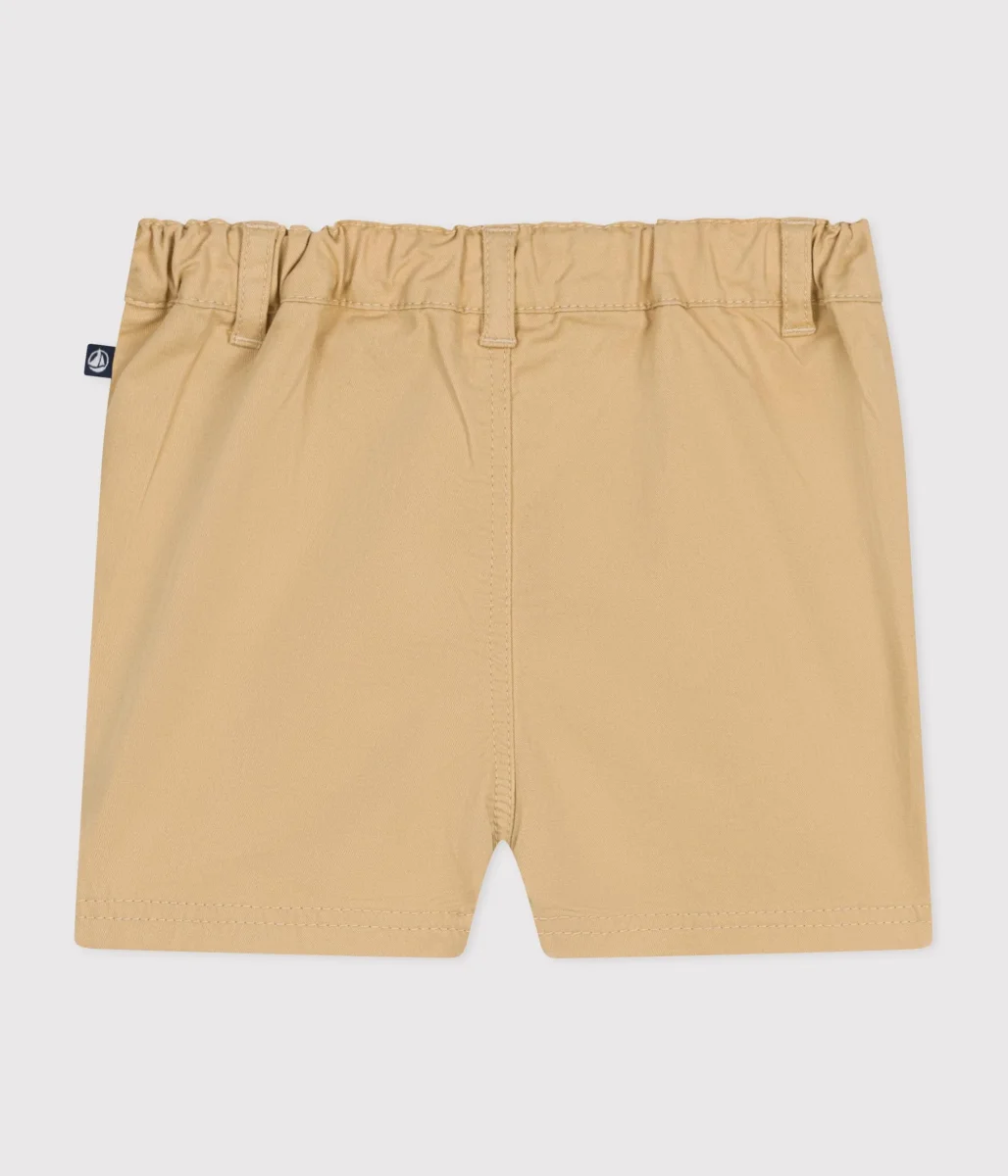 Short bebè in serge di cotone beige - immagine 4
