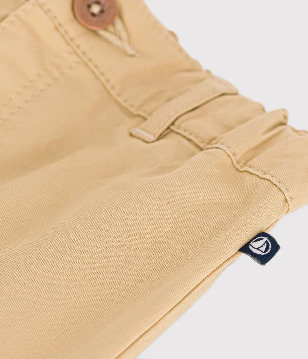 Short bebè in serge di cotone beige - immagine 5