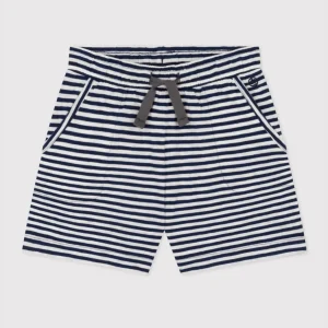 Shorts a righe in jersey fiammato bambina
