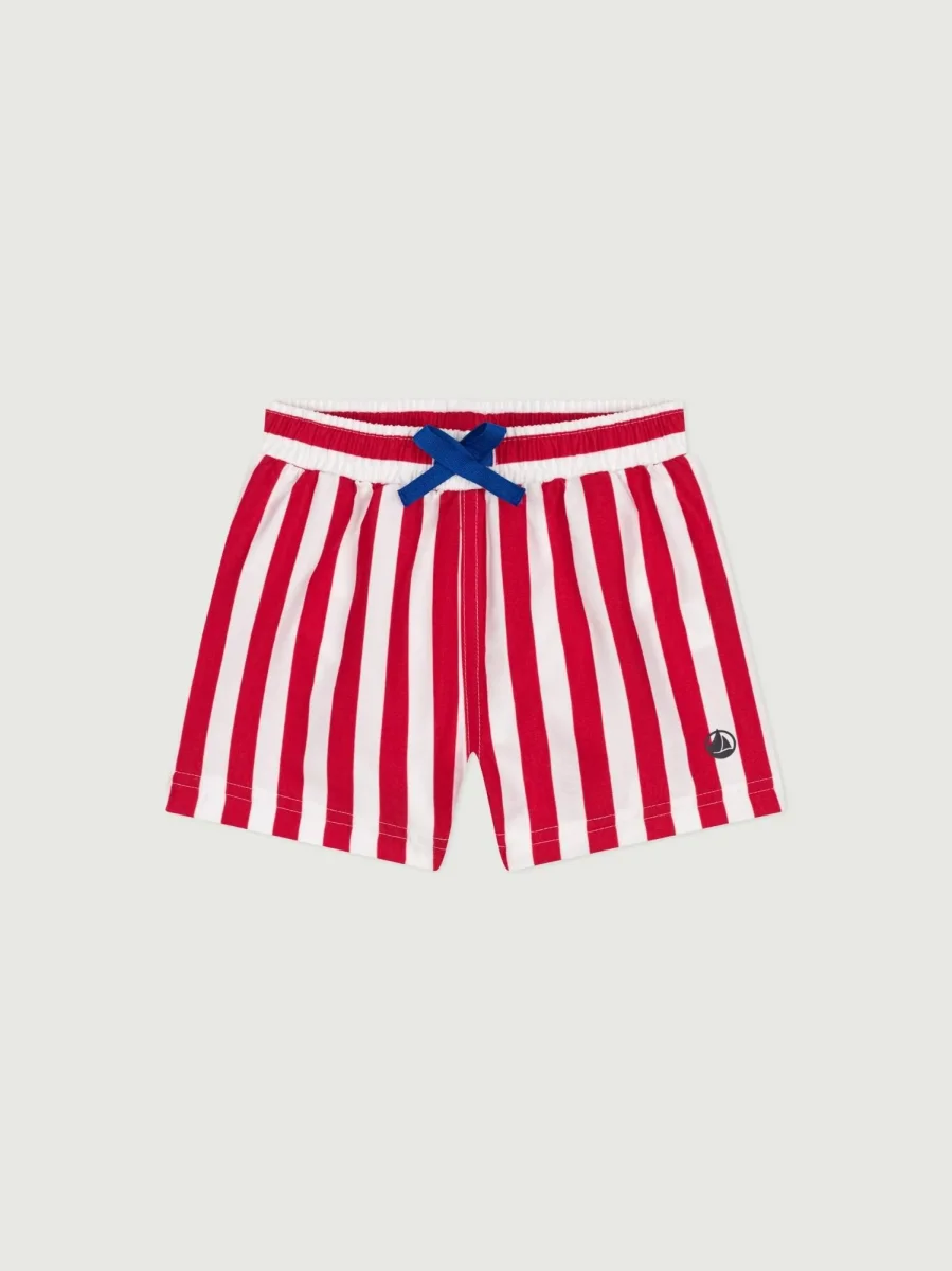 Shorts da bagno con stampa a righe bebè