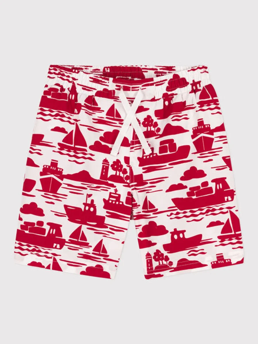 Shorts da mare bambino riciclati con stampa