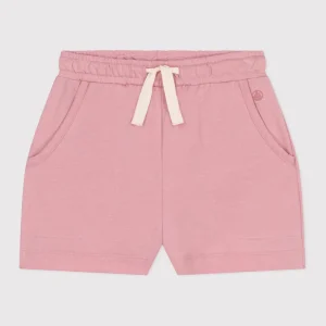 Shorts in cotone tinta unita bambina
