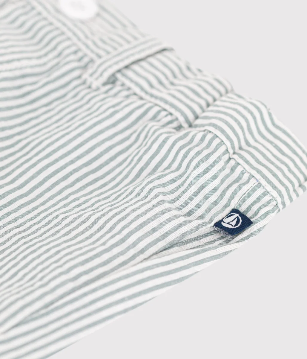 Shorts in seersucker a righe neonato - immagine 5