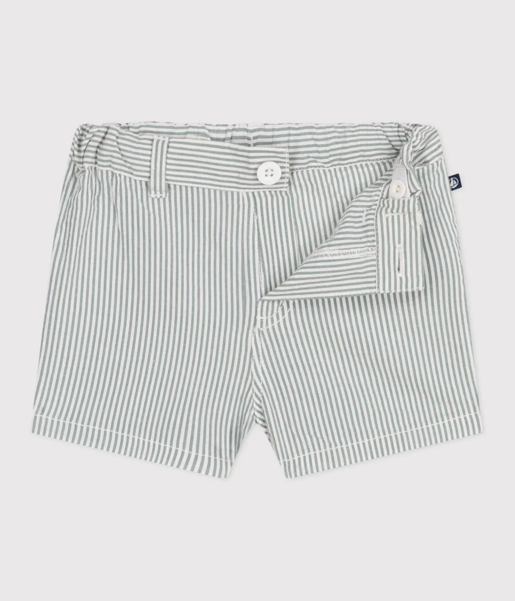 Shorts in seersucker a righe neonato - immagine 3