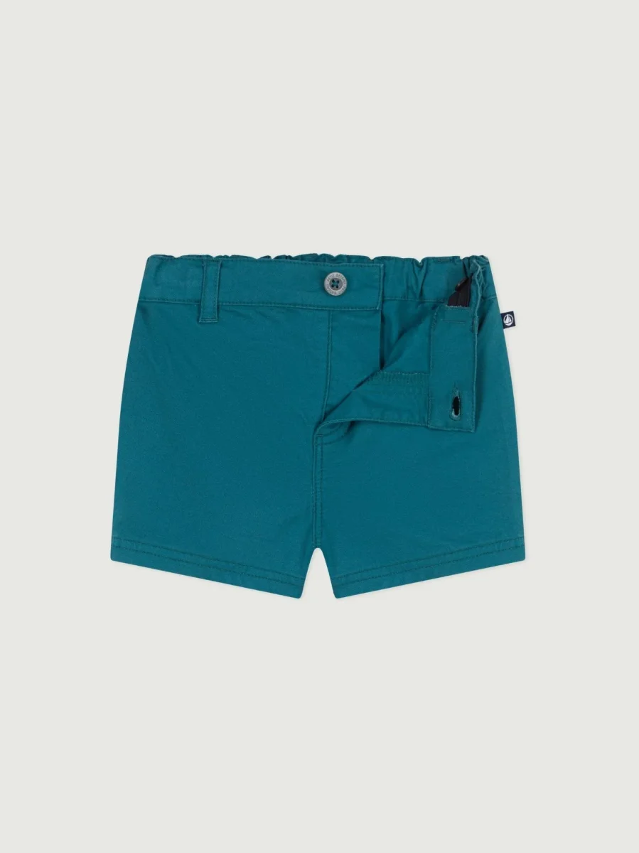 Shorts in serge tinta unita neonato - immagine 3