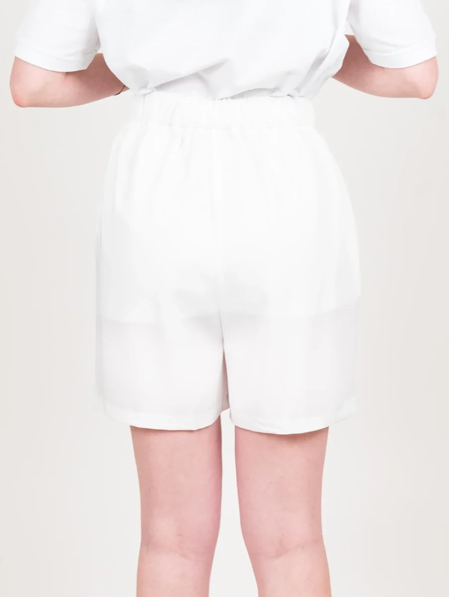 Shorts midi bianchi a vita alta - immagine 7