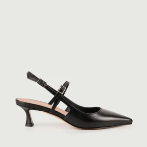 Slingback con listino nera