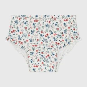 Slip da bagno a volant con stampa a fiori bebè