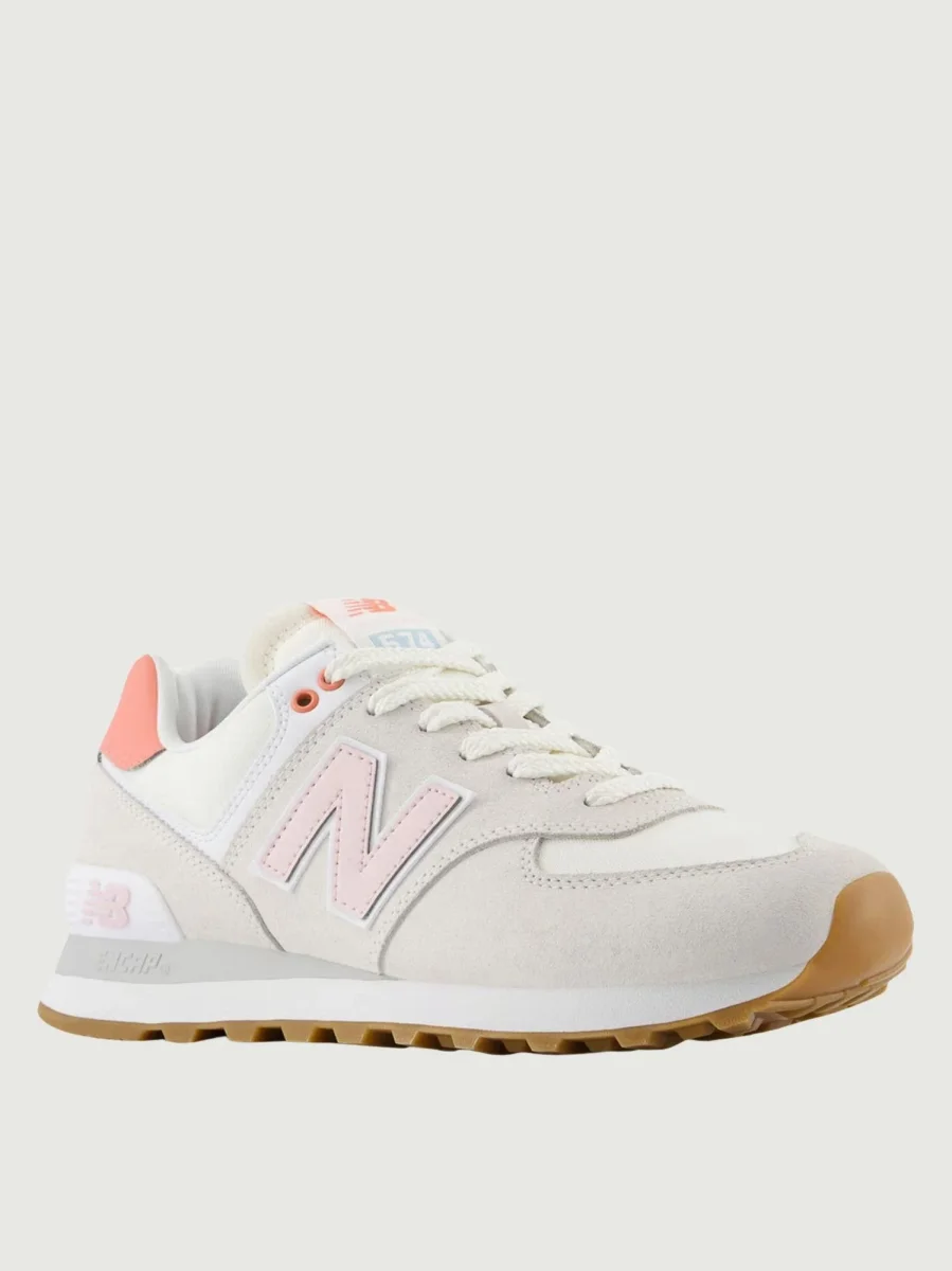 Sneaker 574 con inserti color pesca - immagine 4