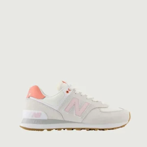 Sneaker 574 con inserti color pesca