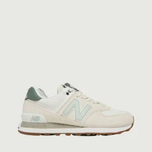 Sneaker 574 con inserti in verde