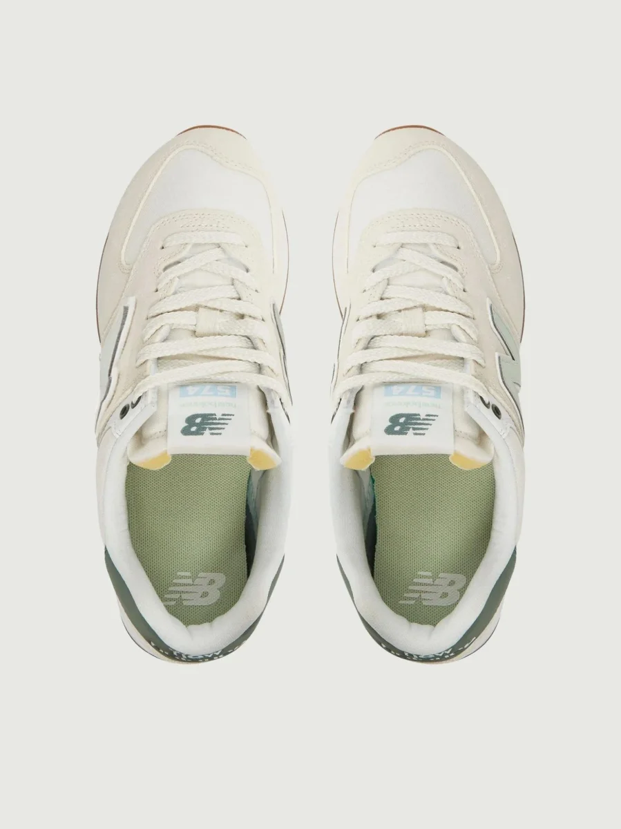 Sneaker 574 con inserti in verde - immagine 3