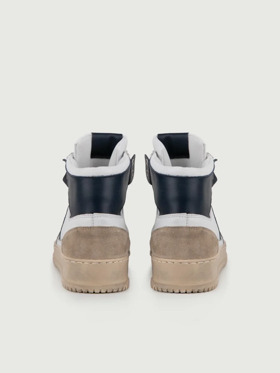 Sneaker College High Bianco Blu - immagine 4